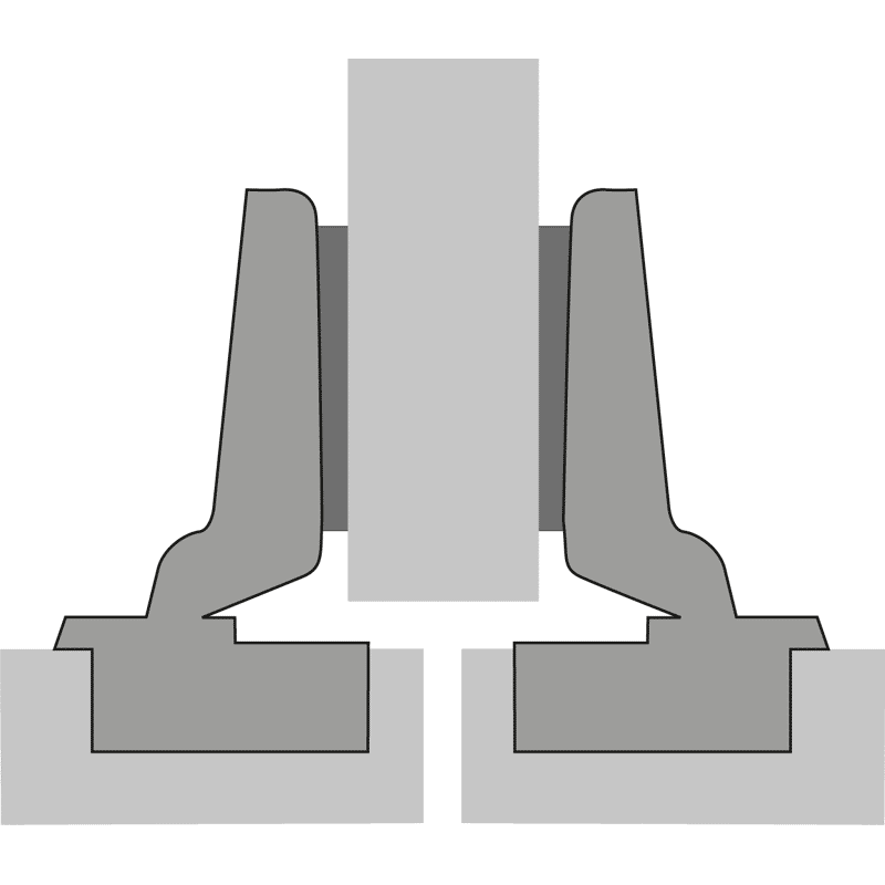 Topfscharnier Intermat 9943, 110°, TH42, zum Anschrauben, Basis 3mm