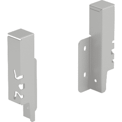 Hettich Schubkasten-Rückwandverbinder, links/rechts, ArciTech, 9150642, Stahl silber