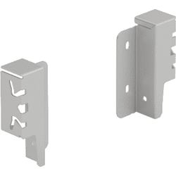 Hettich Schubkasten-Rückwandverbinder, links/rechts, ArciTech, 9150641, Stahl silber