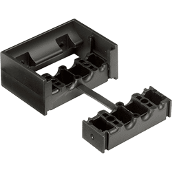 Hettich Kabel-Zugentlast. 46053,                 für bis zu 4 Kabel,                 Kunststoff schwarz,                 zum Anschrauben