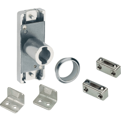 Hettich Möbel- Zylinderschubstangenschloss-Set, Prestige 2000 77892, Metall vernickelt