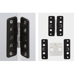 Hettich MB-Mittelscharnier,  180°,  79373,  schwarz,  vernickelt