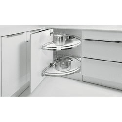 Eckschrankdrehbeschlag (Halbkreis) Arena Style, Stahl