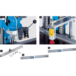 Hettich Bohr- und Einpressautomat-Niederhalter, BlueMax Mini 72146, pneumatisch