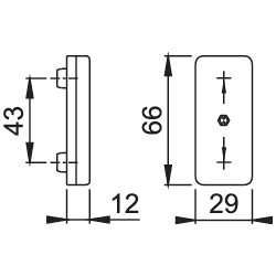 Verdeckrosette U34SV, Aluminium