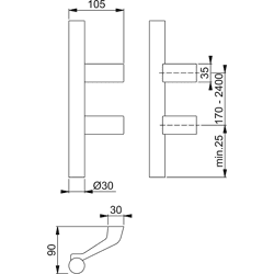 Stoßgriff E5014, Materialkombinationen