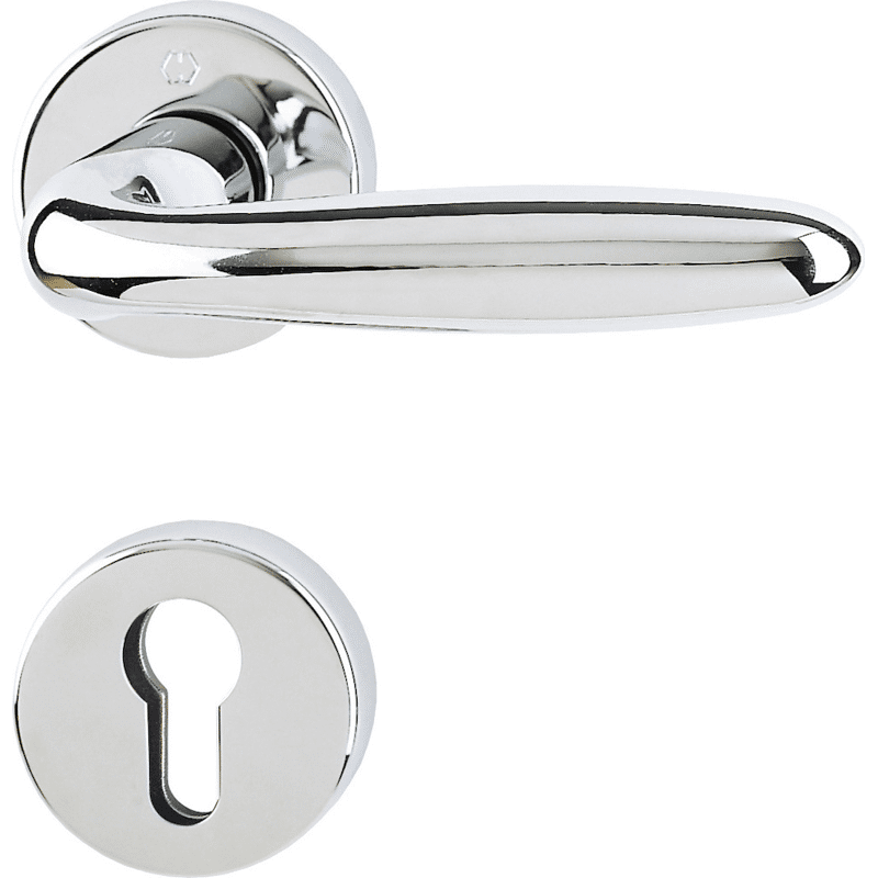 Drücker-Halbgarnitur mit Rosetten Verona M151/42/42S, Messing