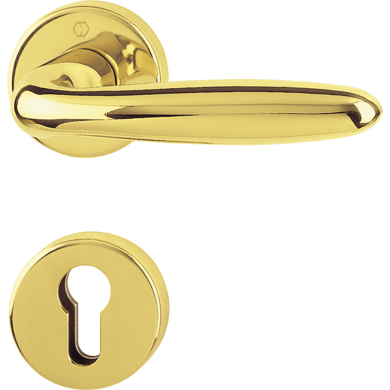 Drücker-Halbgarnitur mit Rosetten Verona M151/42/42S, Messing