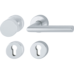 HOPPE FH Wechselgarnitur mit Rosetten Amsterdam FS-58/42H/42HS/1400, Aluminium