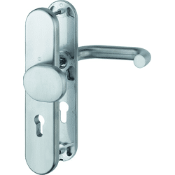 Schutz-Wechselgarnitur m. Langschild Baden E86G/3331A/3440/1388Z, 8/72mm Edelst.