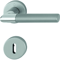 HOPPE Drückergarnitur mit Rosetten Lecce 1405/42KV/42KVS, Aluminium