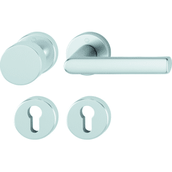 HOPPE Wechselgarnitur mit Rosetten Hamburg 58/42KB/42KBS/1700, Aluminium