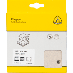 Klingspor PS 33 CK Streifen kletthaftend,  115 x 105 mm Korn 40 Lochform GL43,  SB