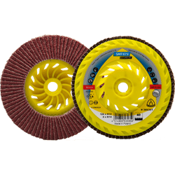 Klingspor SMT 975 Schleifmopteller Gewinde M 14 Keramik,  125 mm Korn 40 gewölbt