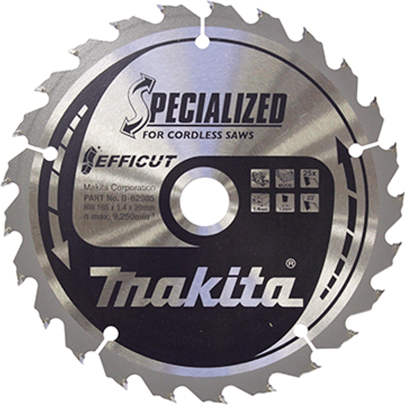Makita B-62985 Specialized Sägeblatt 165x20x25Z - Image 10