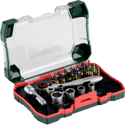 Metabo Bit-Box und Ratschenset 26-teilig