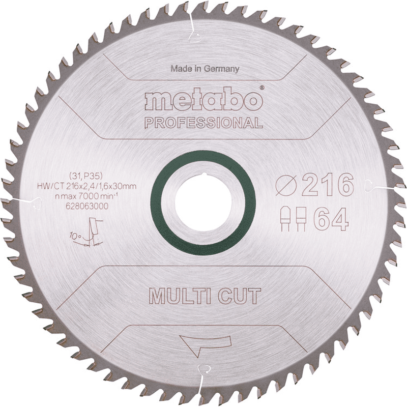 Kreissägeblatt für halb-/ stationäre Kreissägen multi cut