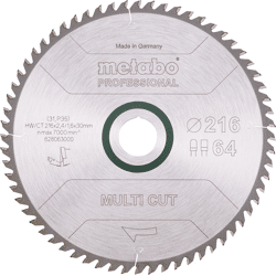 Kreissägeblatt für halb-/ stationäre Kreissägen multi cut