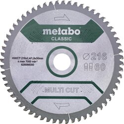 Metabo MultiCutClassic 216x30 60FZ/TZ 5°neg / B