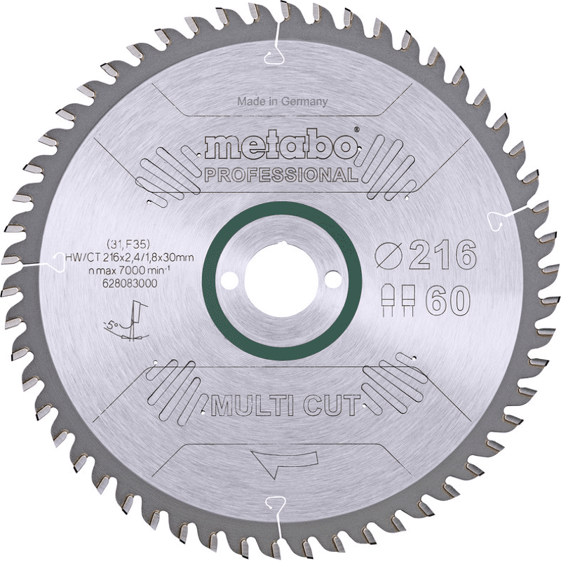 Kreissägeblatt für halb-/ stationäre Kreissägen multi cut
