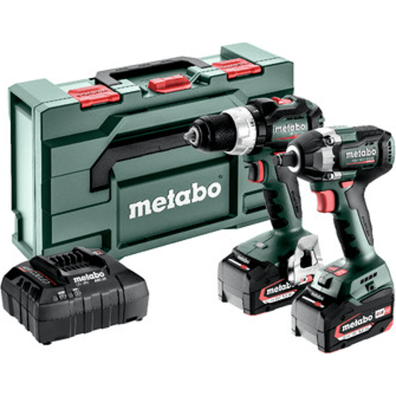 Akku Combo Set 2.9.3 18V, BS 18 LT BL + SSW 18 LT 300 BL, metaBOX 145 L