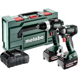 Akku Combo Set 2.9.3 18V, BS 18 LT BL + SSW 18 LT 300 BL, metaBOX 145 L