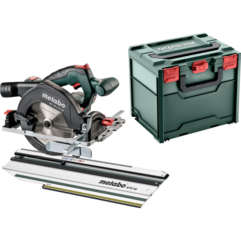 Set Akku-Handkreissäge KS 18 LTX 57 mit Kappschiene KFS 44, metaBOX 340