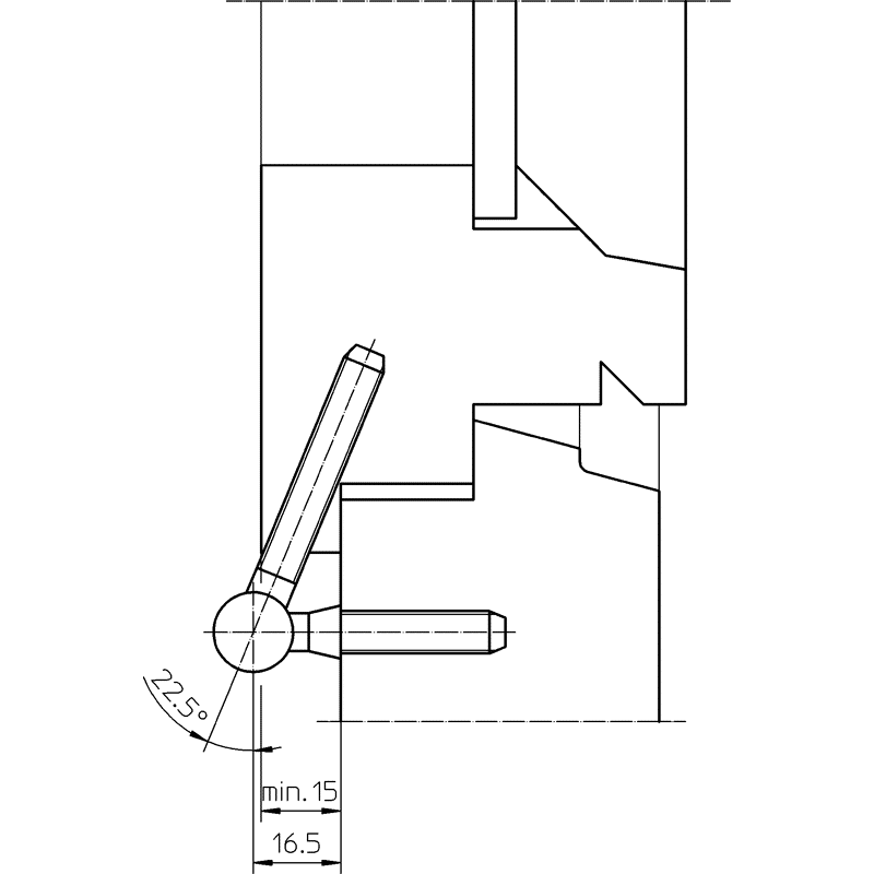 FT-Einbohrband BAKA® C 5-15 für Kippflügel 3-teilig Ø15mm