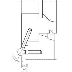 FT-Einbohrband BAKA® C 5-15 für Kippflügel 3-teilig Ø15mm