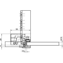 Glastürband TECTUS® TEG 310 2D 60 2-teilig schwarzmatt