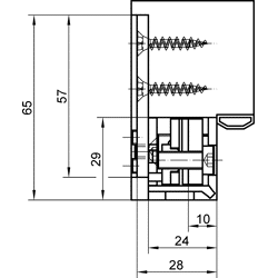 OT-Abdeckwinkel VARIANT® VX 2560 KR N DL-R vernickelt/F2 matt