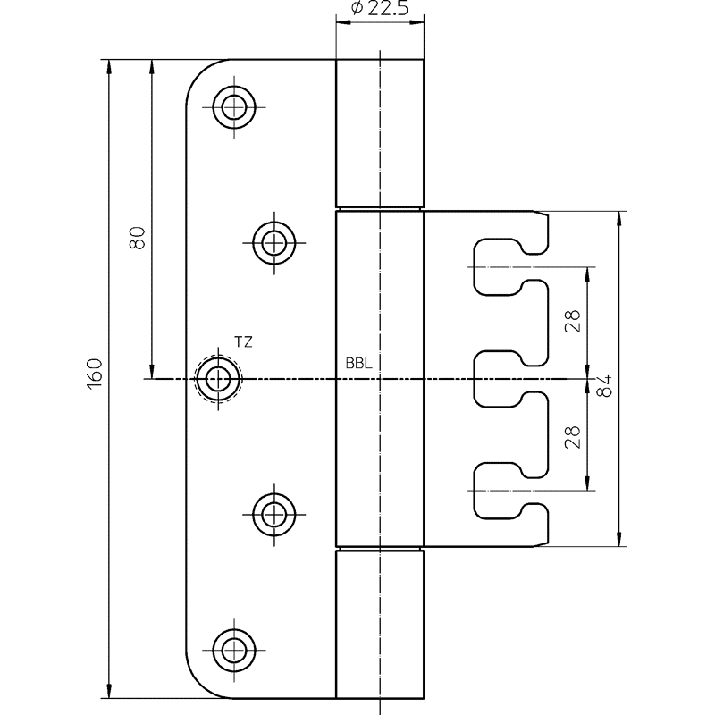 Objektband VARIANT® VX 7729/160, Edelstahl