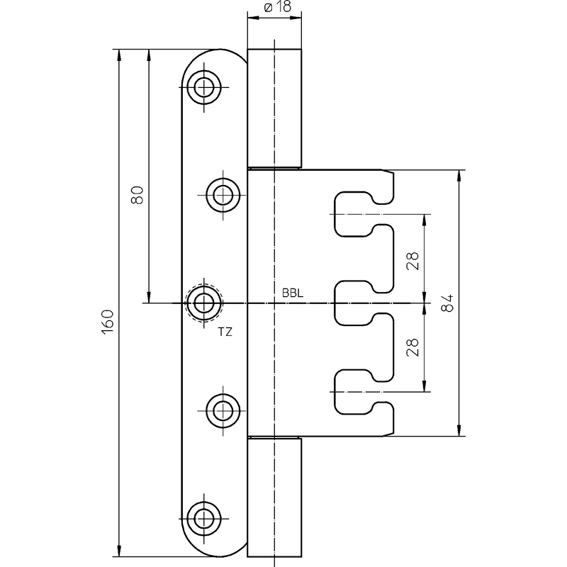 OT-Band VARIANT® VX 7939/160 18-3 Edelstahl 2-teilig Flachkopf