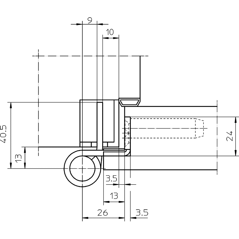 OT-Band VARIANT® VX 7939/160 Stahl 2-teilig Flachkopf