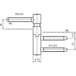 WRT-Band VARIANT® V 5450 Stahl 2-teilig Flachkopf matt vernickelt