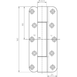 OT-Band VARIANT® VN 1939/160 MSTS Edelstahl 2-teilig Flachkopf