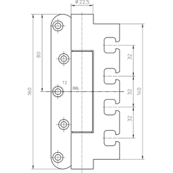 OT-Band VARIANT® VN 7939/160 Edelstahl 2-teilig Flachkopf