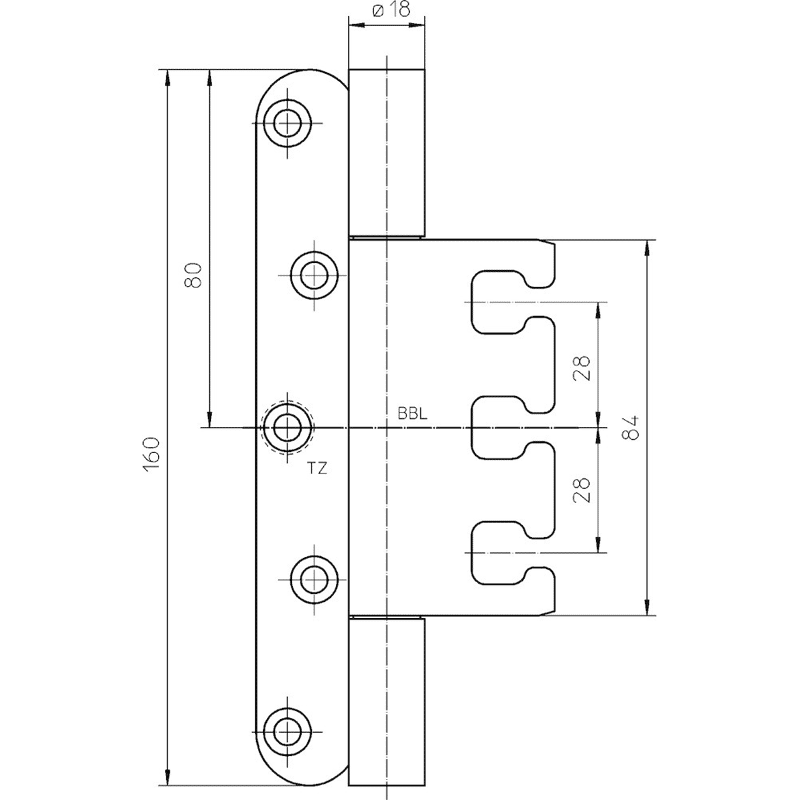 OT-Band VARIANT® VX 7939/160 18-3 Edelstahl 2-teilig Flachkopf