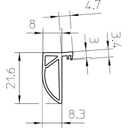 Simonswerk Tür-Dichtung,VARIANT®,DS 7411,Gummi graphitgrau