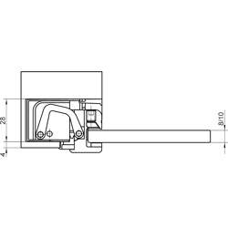 Glastürband TECTUS® TEG 310 2D 60 2-teilig schwarzmatt