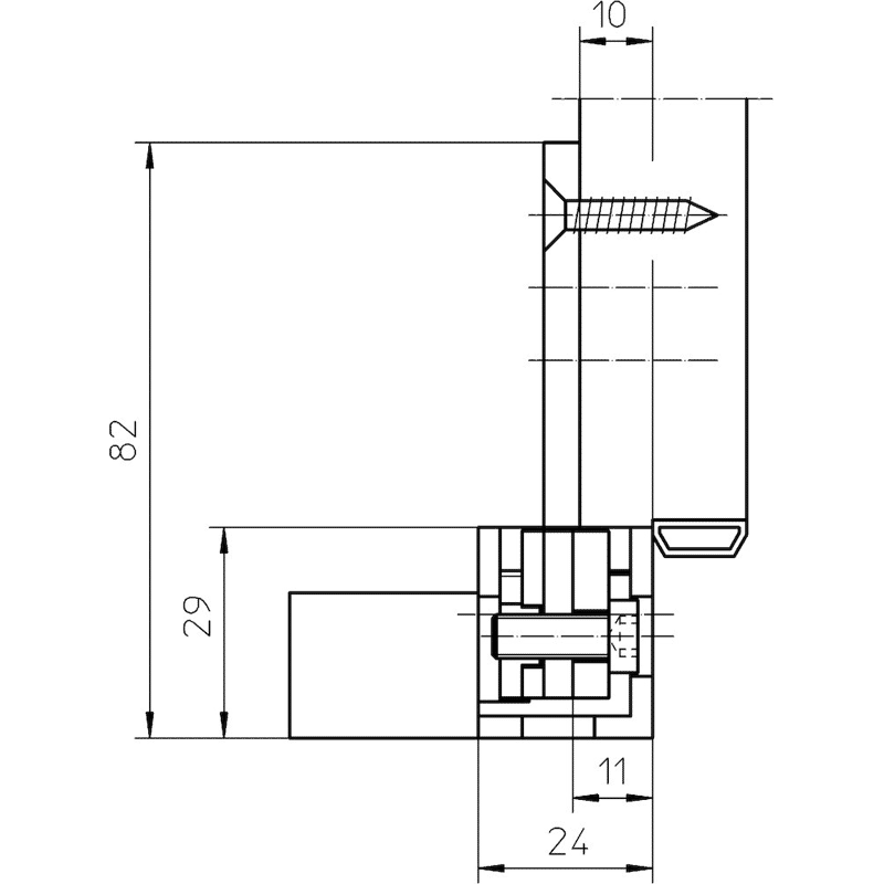 OT-Abdeckwinkel VARIANT® VX 2560 KR N DL-R vernickelt/F2 matt