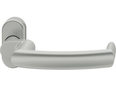 FH Drücker-Halbgarnitur ohne Schlüsselrosette 06 1177, oval, VK 9 mm, Aluminium