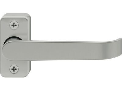 Drücker-Halbgarnitur ohne Schlüsselrosette 09 1087, eckig, VK 8 mm, Aluminium