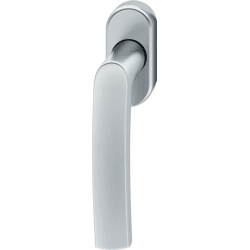 Fenstergriff 34 1015, ovale schmale Ros., Edelstahl