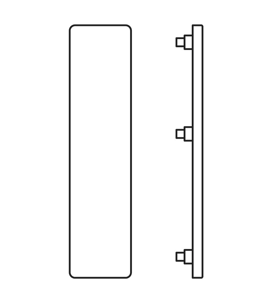 Kurzschild 77 7973, verdeckt verschraubt, ohne Lagerung, Aluminium