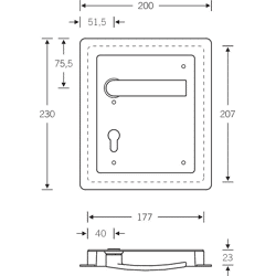 Turnhallenmuschel 77 7950, Aluminium