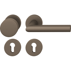 FSB Wechselgarnitur mit Rosetten 12 1076, ASL, rund, VK 8 mm, Knopf 0829, Aluminium