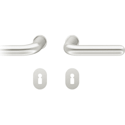 Steckgriff-Drückergarnitur mit Rosetten 15 1147, rund, VK 8 mm, Aluminium
