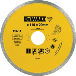 DEWALT Diamanttrennscheibe DWC410 Fliesen 110mm DT3714