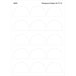 HEWI Piktogrammbogen 25 Motive selbstkl. blanko B:60mm H:41mm